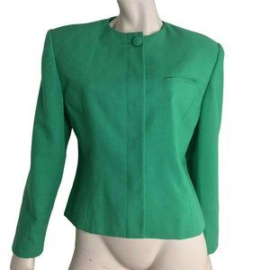 Michele Jacket Blazer Womens Green Button Vintage